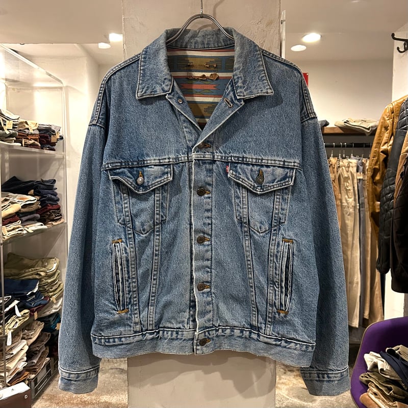 80s Levi's デニムジャケット ネイティブ柄ライナー USA製 Size 80s Levi's デニムジャケット ネイティブ柄ライナー USA製 Size