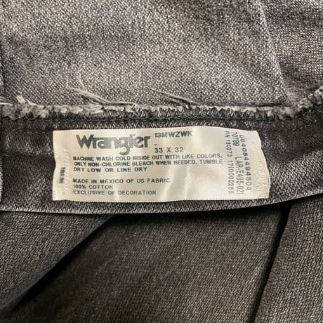Wrangler　13MWZWK　ブラックデニム パンツ　33×31½　ラングラー　(S3466)