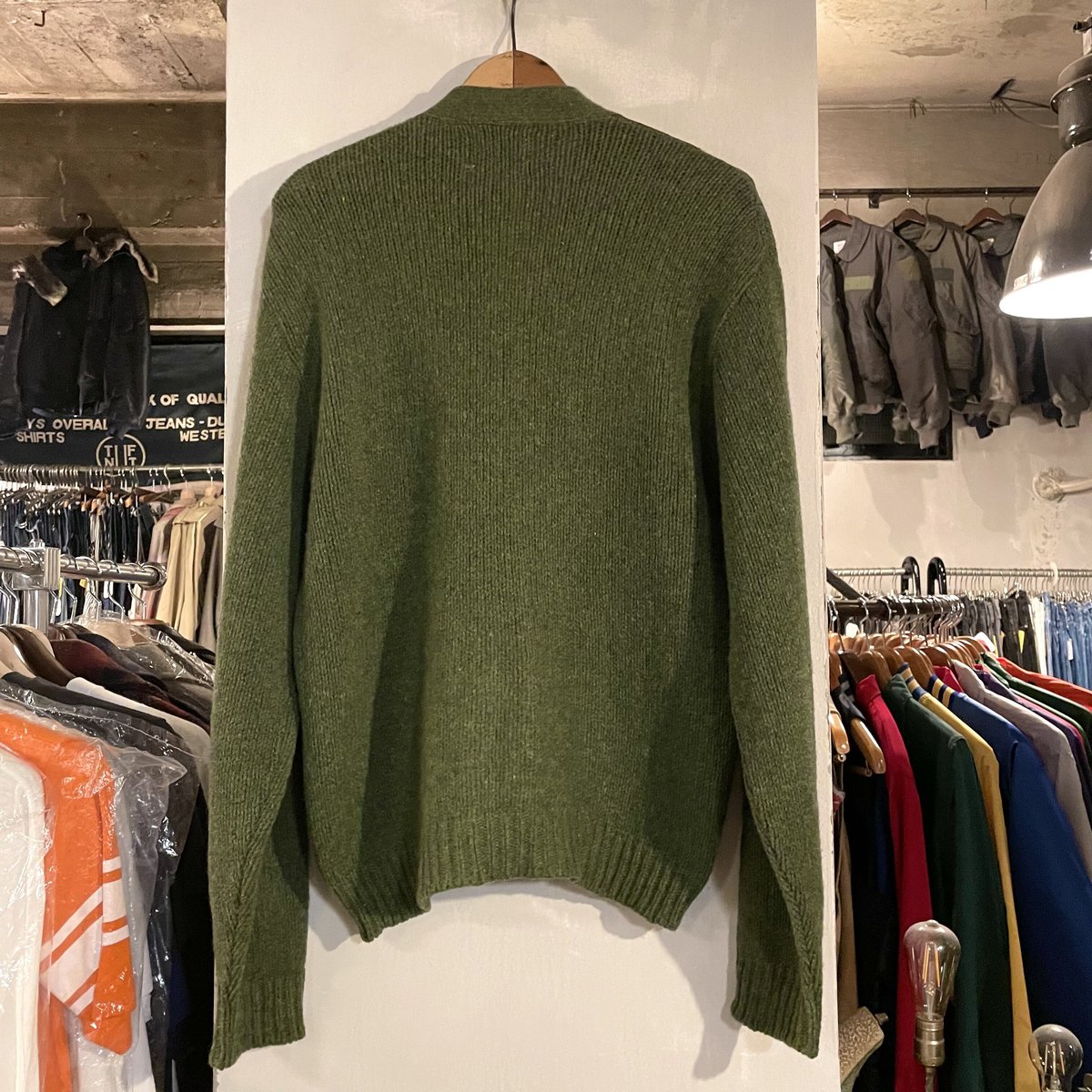 60s Glen Dee Vintage Wool Cardigan ウール × スウェード 60s Glen Dee Vintage Wool Cardigan ウール × スウェード