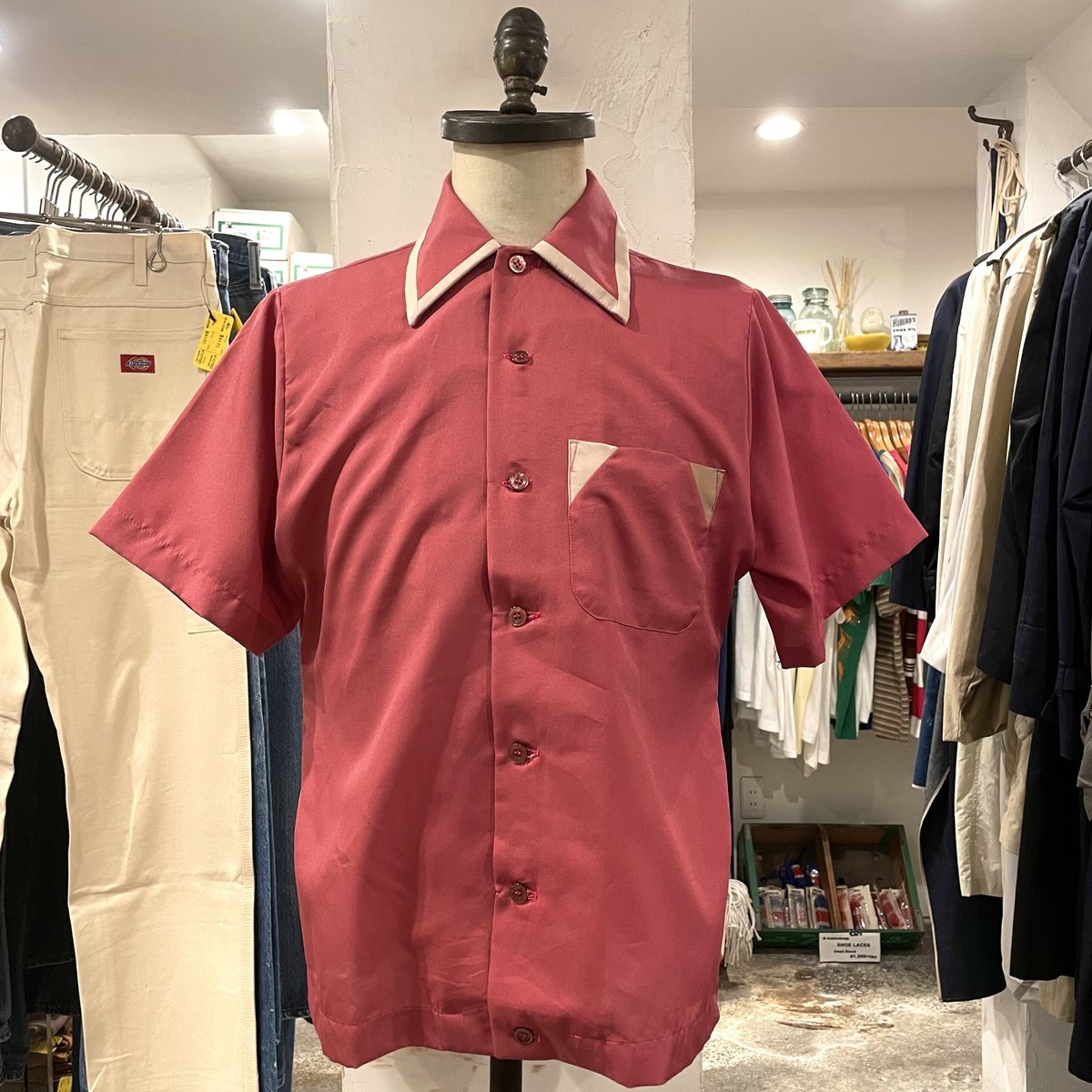 70s USA製 KING LOUIE キングルイ ボーリングシャツ フロッキー 70s USA製 KING LOUIE キングルイ ボーリングシャツ フロッキー