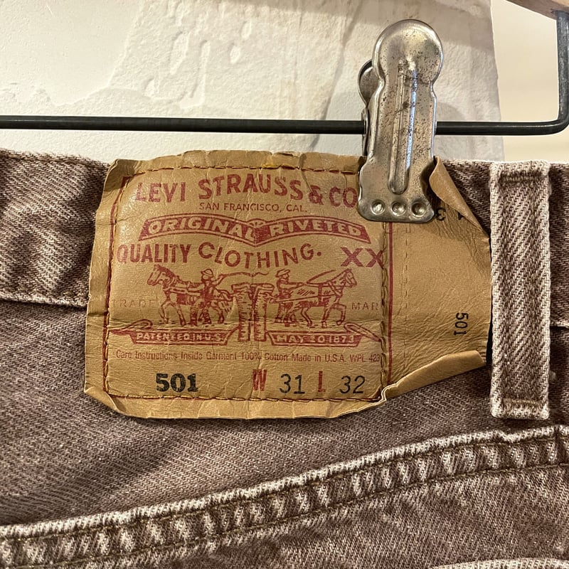 Levi's 501 90年代 リーバイス 先染めカラーデニム ブラウン USA