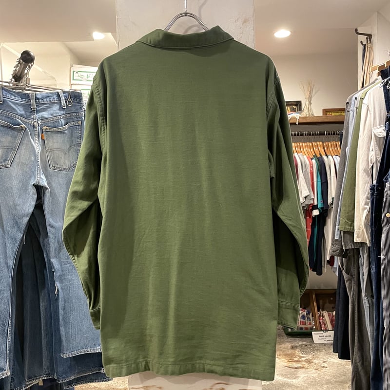 その他 US ARMY  60s COTTON SATEEN SHIRT, OG 107 Vintage 50s 60s Vietnam Era US Army OG-107 Type 1 Sateen