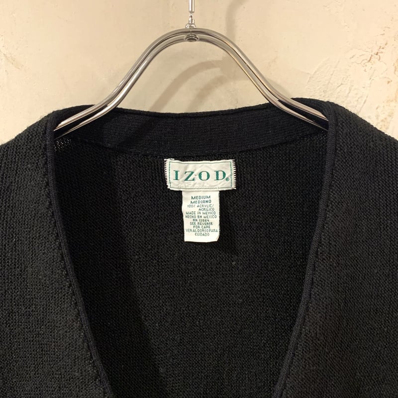 IZOD アクリルカーディガン アイゾッド 黒 M (S3524) | DUFF