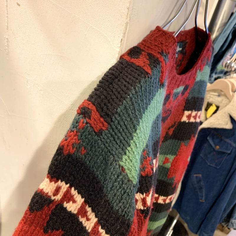 90s POLO by Ralph Lauren ウールセーター ネイティブ柄 ラルフローレン