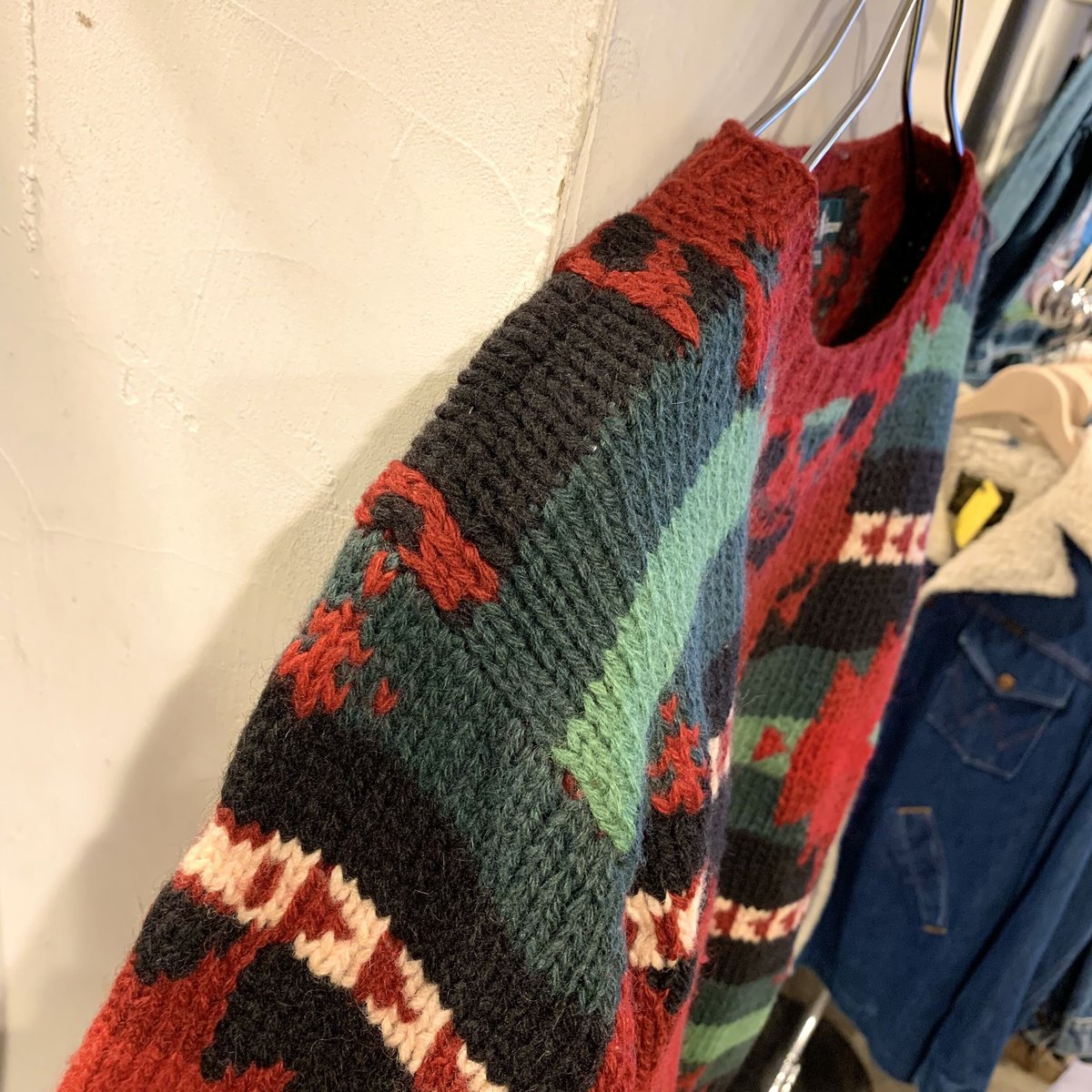 90s POLO by Ralph Lauren ウールセーター ネイティブ柄 ラルフローレン