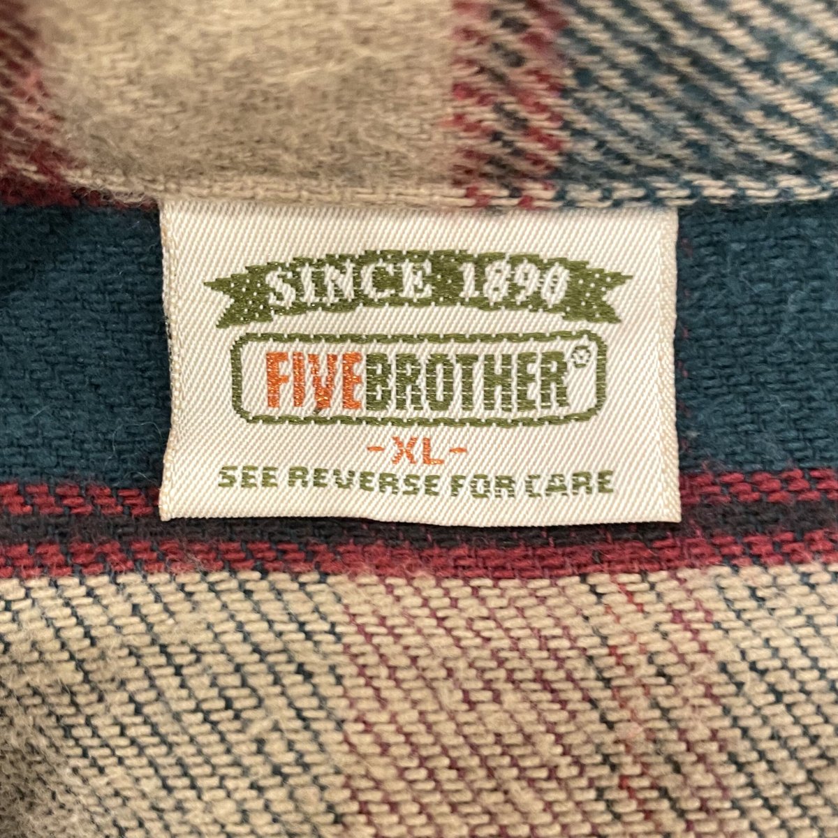 80s FIVE BROTHER ネルシャツ ファイブブラザー USA製 XLサイズ (S15