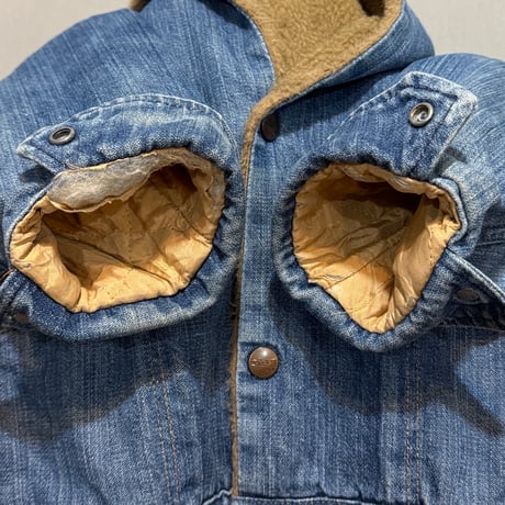 70s　MAVERICK　ボア デニムジャケット　Size 38相当　USA製　マーヴェリック　ラングラー　雰囲気系　(S5331)