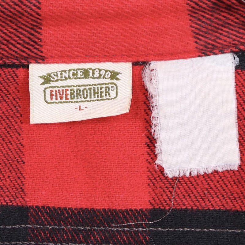 FIVE BROTHER ネルシャツ 90年代 ファイブブラザー チェック柄 (Y0538)