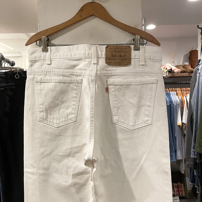 90s Levi's 505 リーバイス ホワイトデニムパンツ ボタン裏575 USA製 19