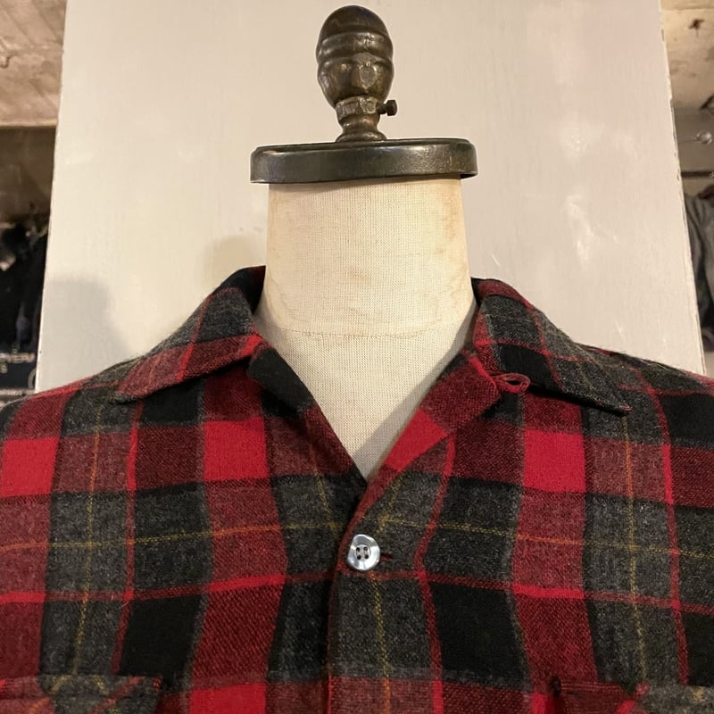50s TOWNCRAFT Vintage Wool Shirt オープンカラー ウールシャツ 50s TOWNCRAFT Vintage Wool Shirt オープンカラー ウールシャツ