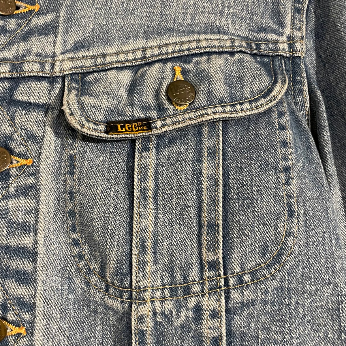 44サイズ USA製 70s後期 LEE 220 Ｊ デニムジャケット gジャン 70s Lee 220-0041 Denim Jacket (44R) DEAD-STOCK | Wonder Wear