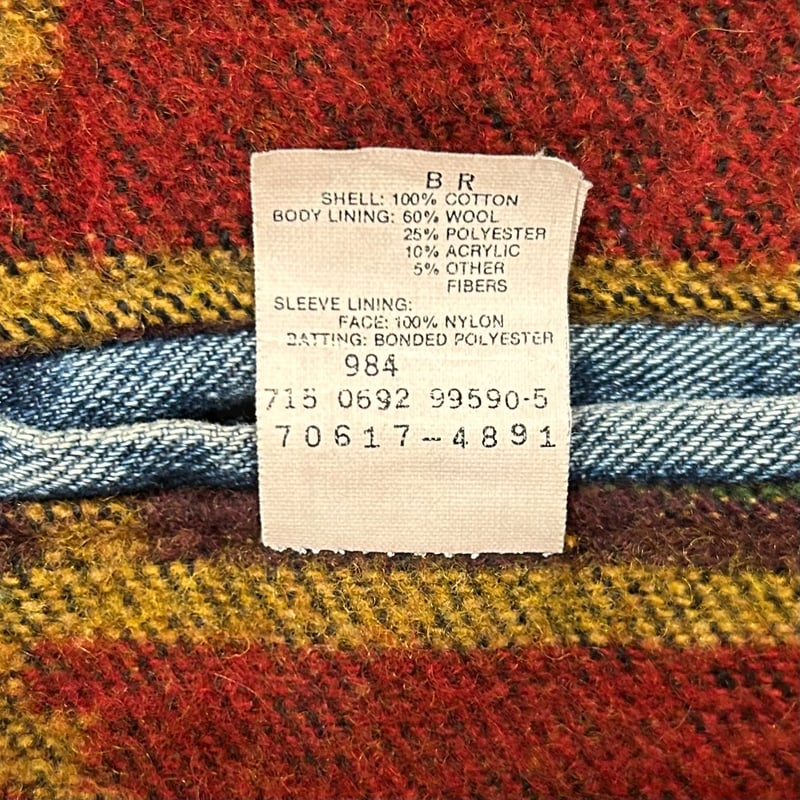 90s Levi's 70617 4891 デニムジャケット ネイティブ柄ブランケット USA