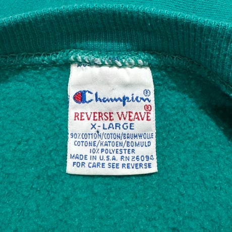 90s　Champion　リバースウィーブ　Reverse Weave　USA製　Size XL　EAGAN HOCKEY　刺繡タグ　チャンピオン　(S5395)