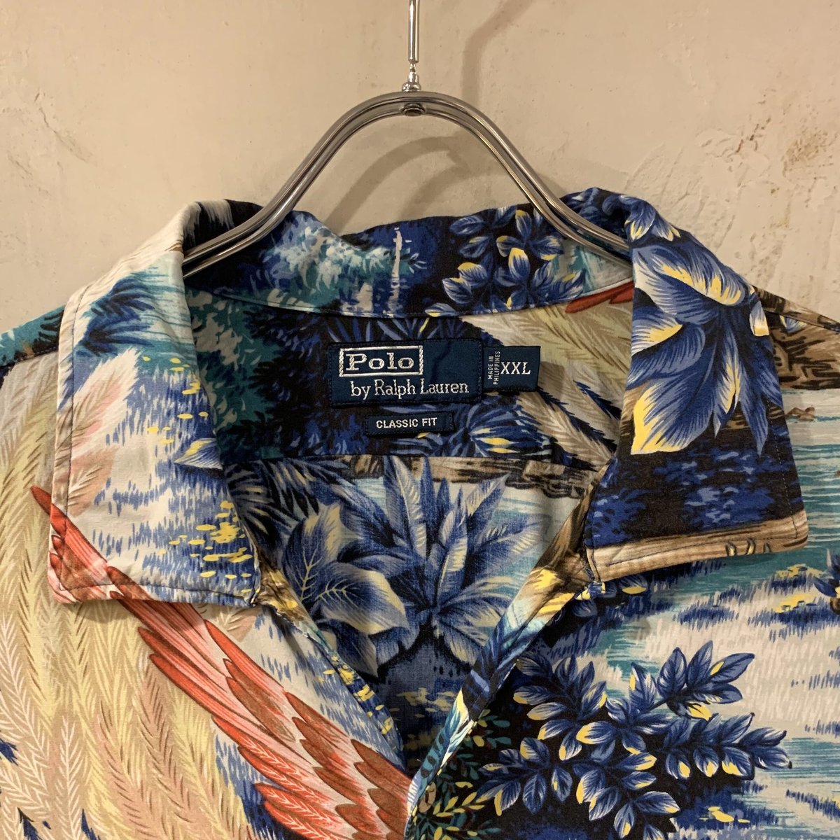 新品 90s RalphLauren ラルフ アロハシャツ オープンカラーシャツ 90's Polo Ralph Lauren Cotton Hawaiian Shirt XL / ポロ
