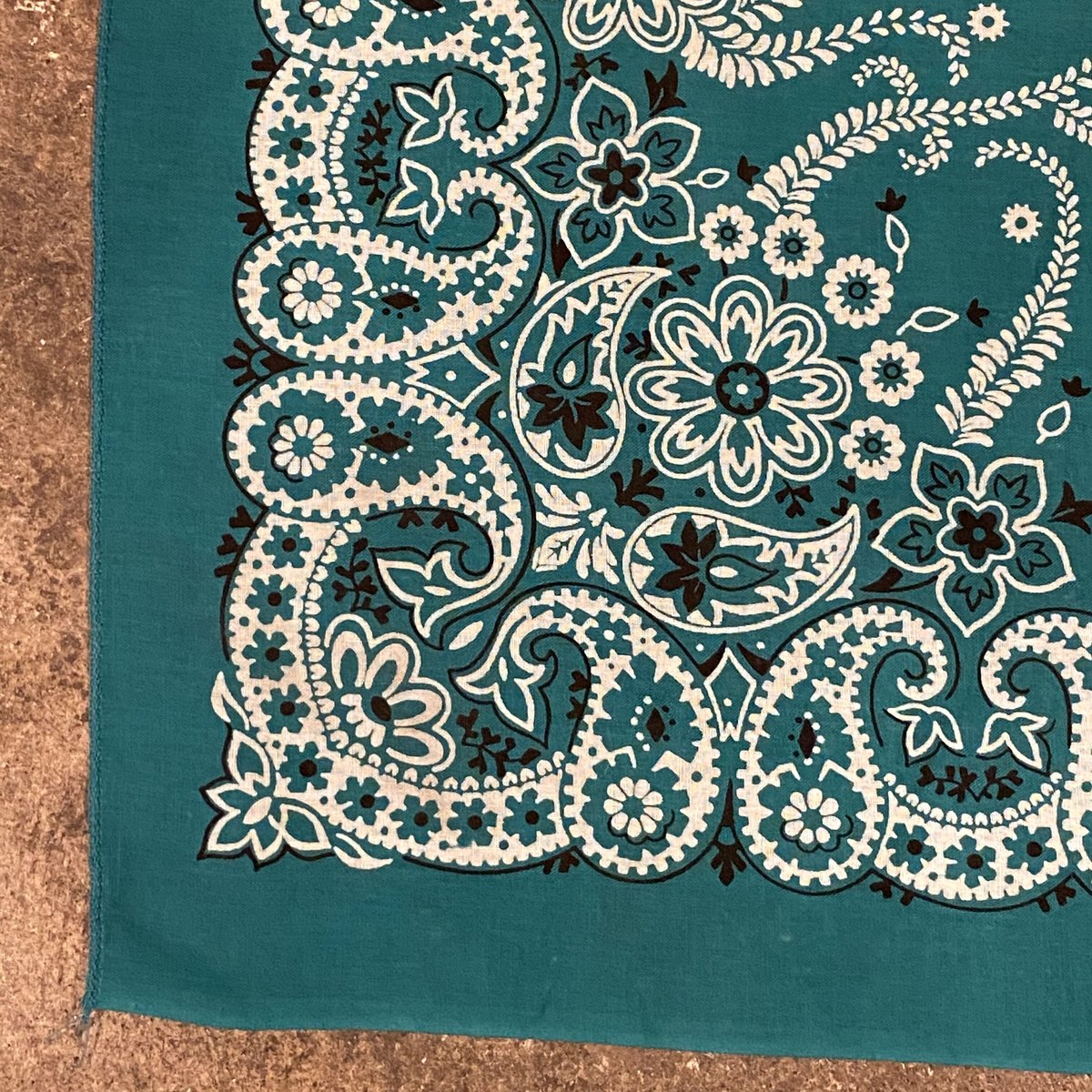 Bandana ヴィンテージバンダナ エメラルドグリーン USA製 新品 (S0305