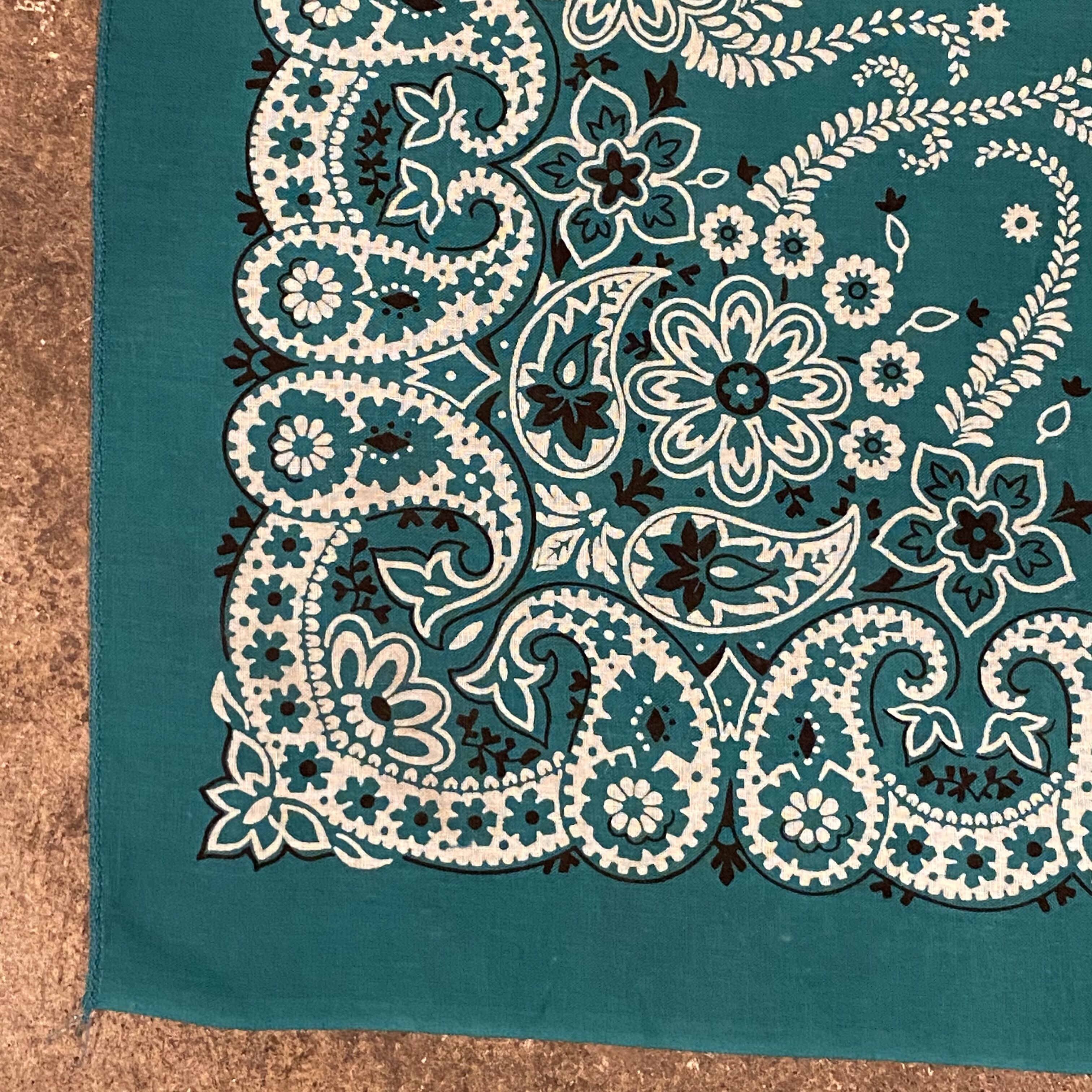 Bandana ヴィンテージバンダナ エメラルドグリーン USA製 新品 (S0305