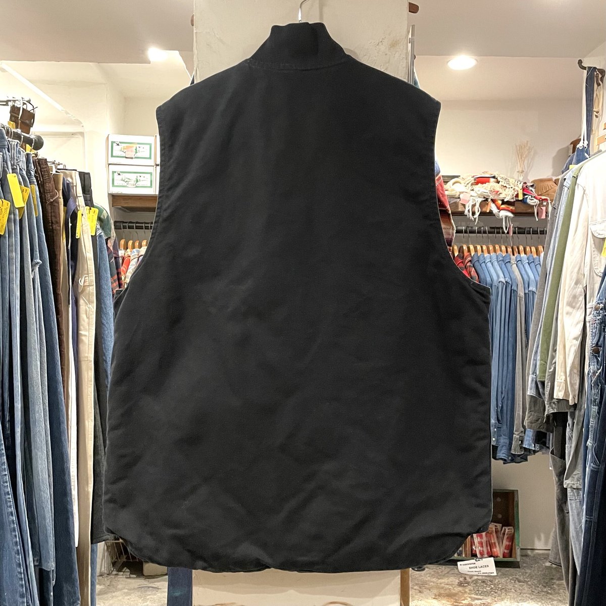 Carhartt ダック地 ベスト ブラック カーハート ダック XL TALLサイズ 