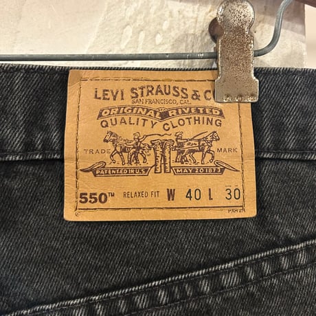 90s　Levi's 40550 4159　リーバイス 550　ブラックデニムパンツ　40×29　USA製　1997年　(S5414)