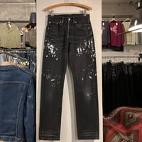 90s　Levi’s 501 後染めブラックデニム パンツ 27×30　USA製　FOR WOMEN　1998年　(S4625)