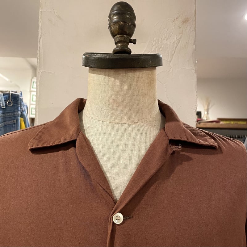 50s ARROW Vintage Rayon Shirt レーヨンシャツ オープンカラー ボ...