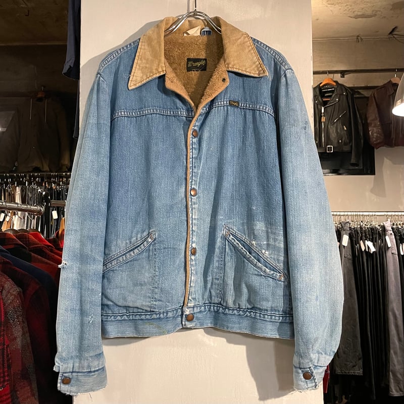 70s Wrangler 257MJL ボア デニムジャケット USA製 Size 42L 雰 70s Wrangler 257MJL ボア デニムジャケット USA製 Size 42L 雰
