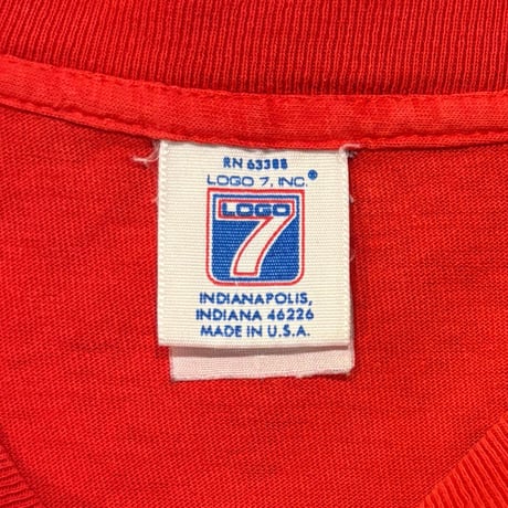 90s　LOGO 7　S/S NBA Tシャツ　CHICAGO BULLS　USA製　Size XL相当　シカゴ ブルズ　(S4717)