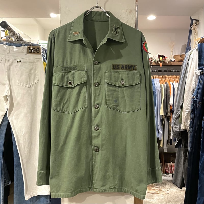 og107 ユーティリティシャツ　60s 60s 米軍 1st OG107 ユーティリティシャツ ミリタリー S174