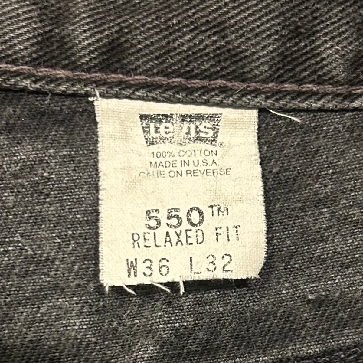 Levi's 550 0260 リーバイス ブラックデニムパンツ 36×29 USA製
