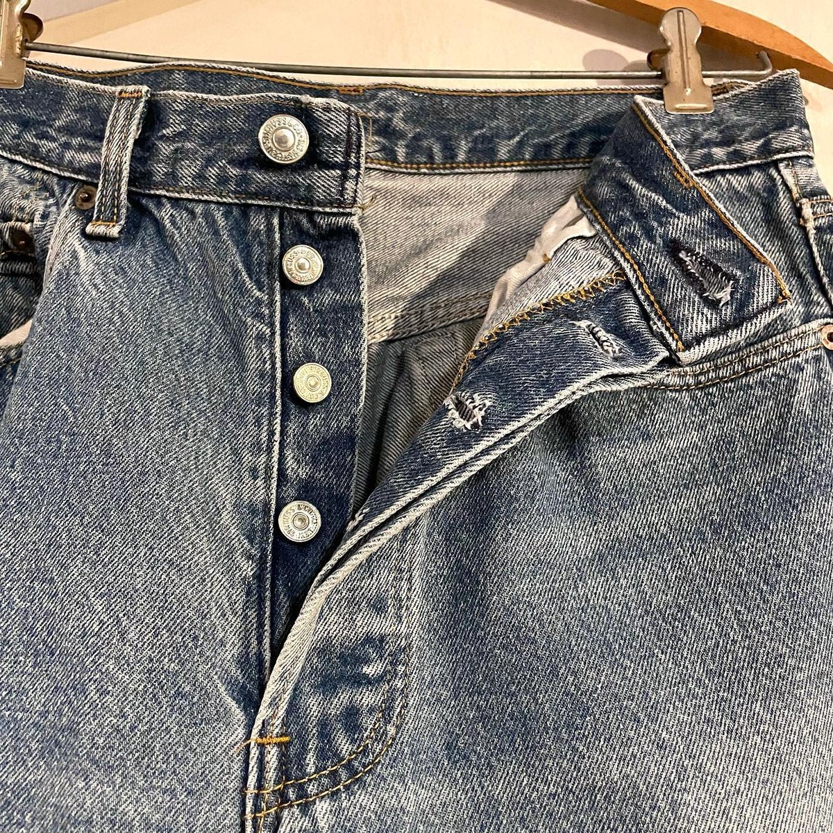 80s Levi's 501 リーバイス デニムパンツ 内股シングル 裾