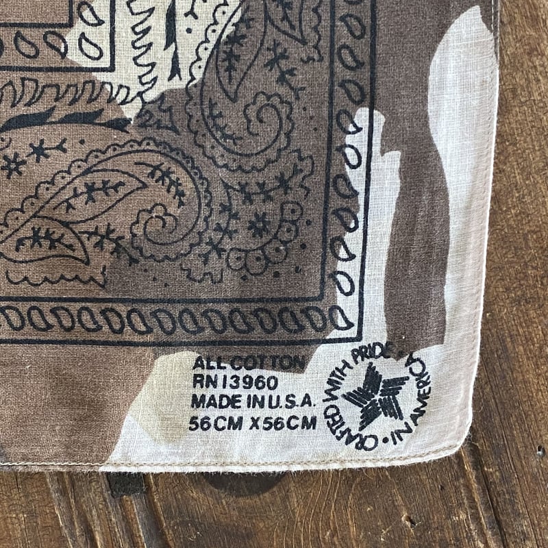 ユニークデザイン アメリカ製 80s 90sバンダナ 20枚セット C Bandana ヴィンテージバンダナ 80s- USA製 デザートカモ (S0821) | DUFF