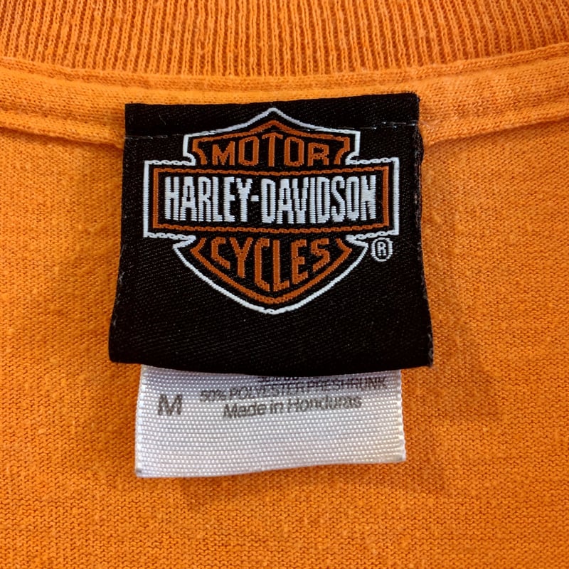 HARLEY-DAVIDSON ハーレーT ショートスリーブ オレンジ 半袖T 迷彩 (S23