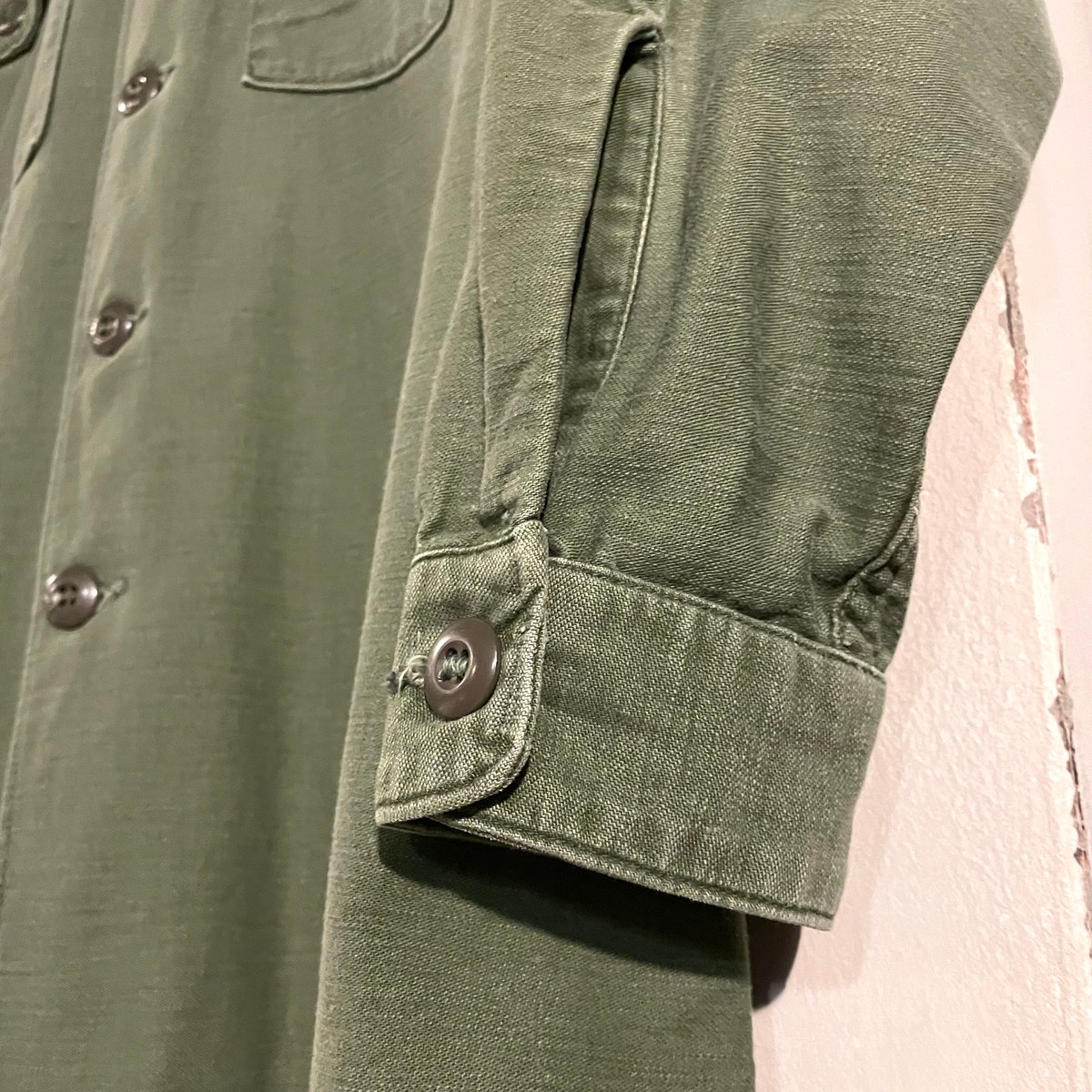 60s~ US ARMY ユーティリティシャツ シャツ袖 OG 107 COTTON SATE