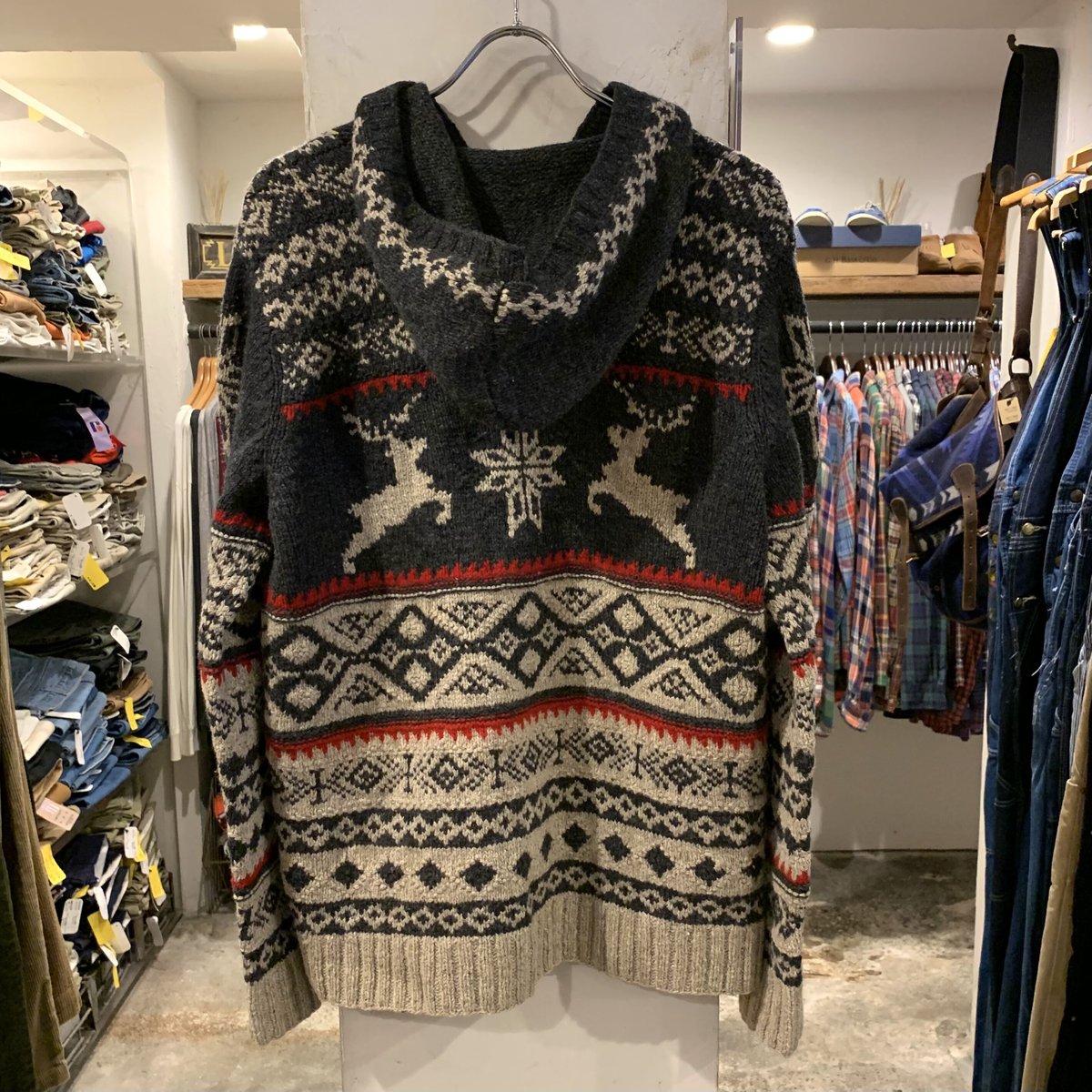 Ralph Lauren トナカイ柄ニットセーター L 希少】Ralph Lauren トナカイ柄ニットセーター