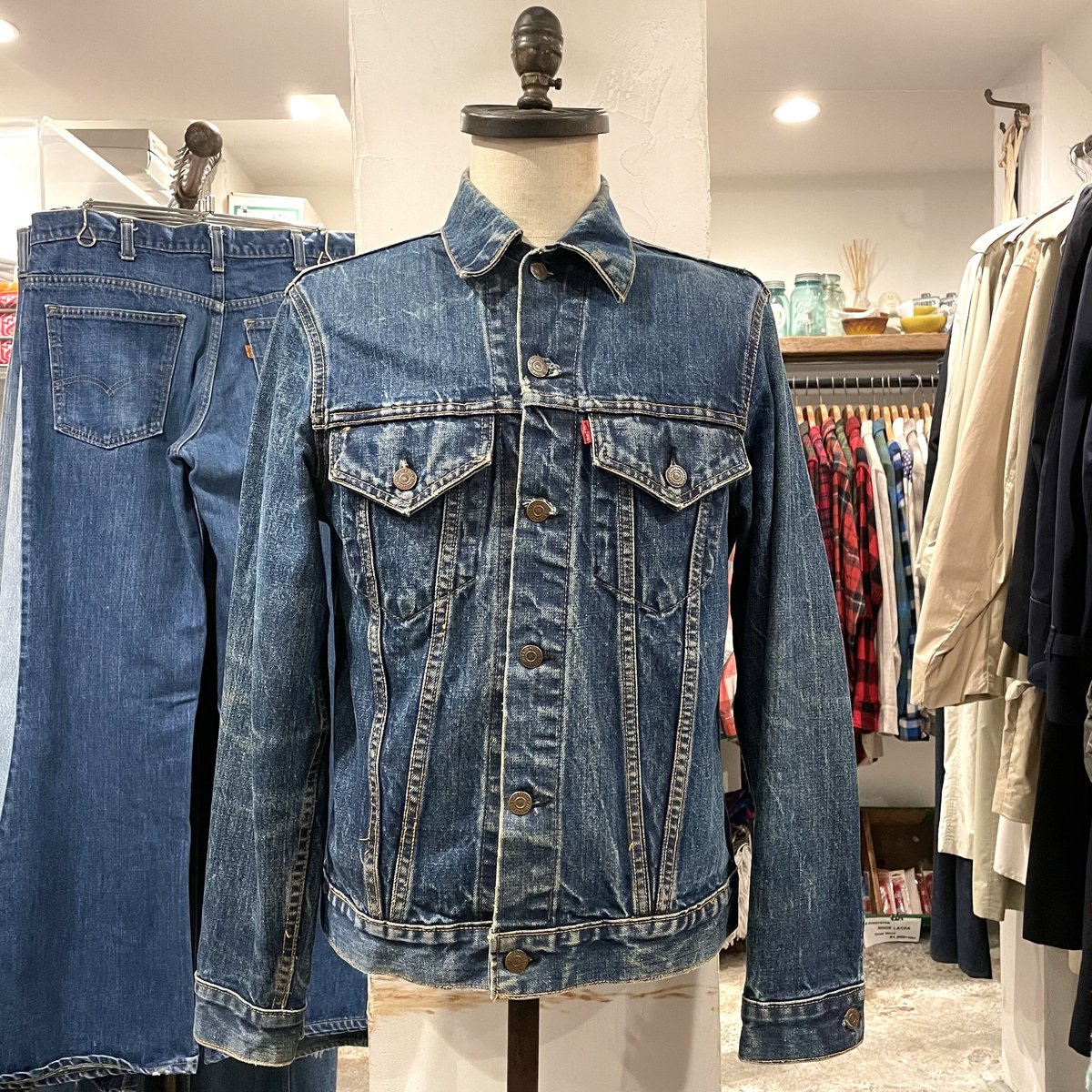 Levis 70505 Big E 60s デニムジャケット 小パッチ 不均等V Levis 70505 Big E 60s デニムジャケット 小パッチ 不均等V