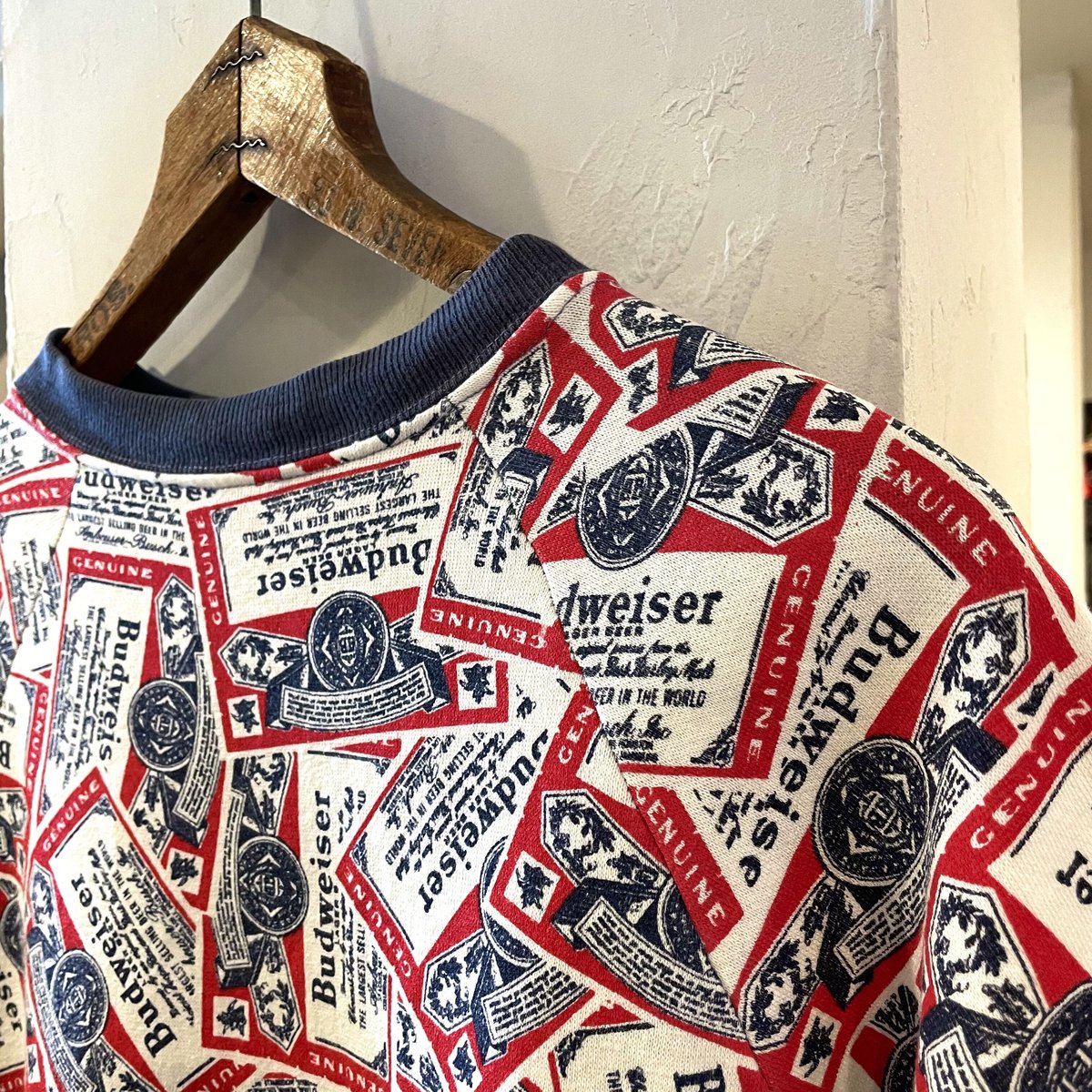 PRO CLUB Budweiser 総柄ブルゾン 短丈 XL Budweiser Allover Print Shirt 総柄シャツ | WAGENTYPEII