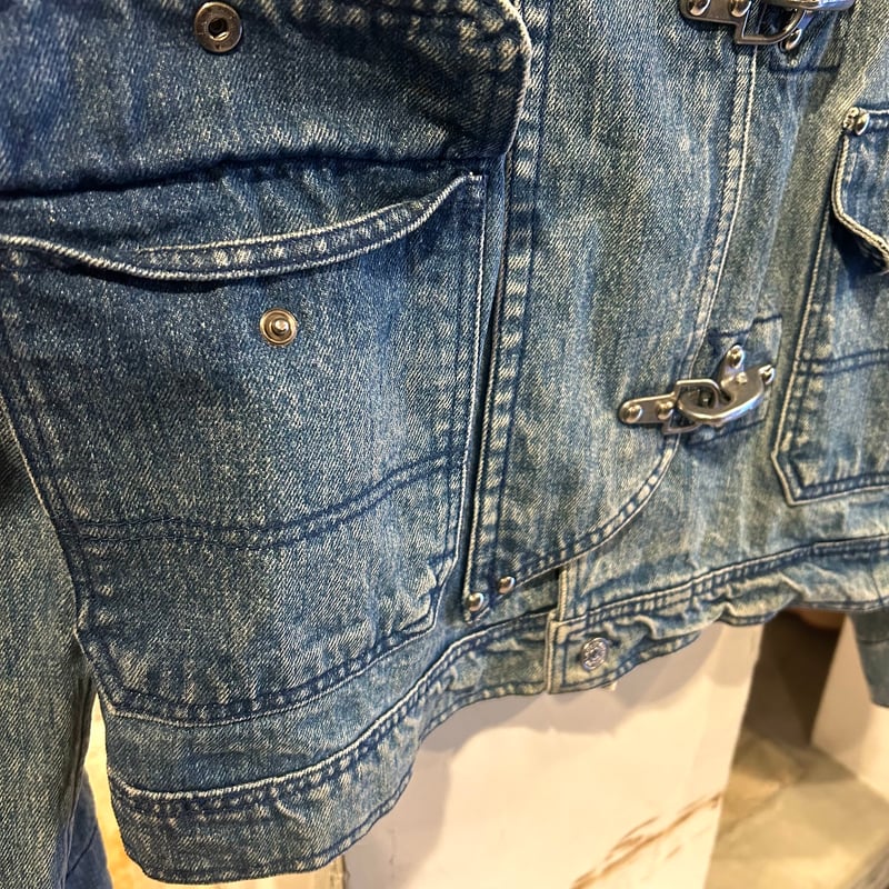 90s POLO by RALPH LAUREN ファイヤーマンジャケット POST JUNK / 90's POLO RALPH LAUREN デニム ファイヤーマンジャケット [M]
