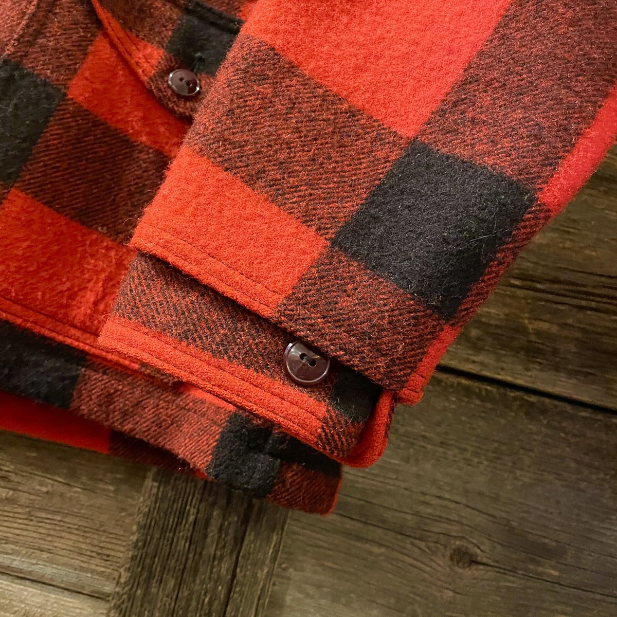 Woolrich 50s ウールハンティングジャケット チェック柄 赤x黒 Woolrich 50s ウールハンティングジャケット チェック柄 赤x黒