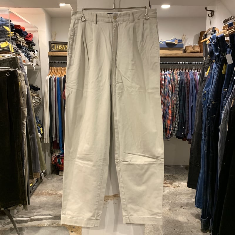 Polo by Ralph Lauren チノパン タック入り ポロチノ アイボリー