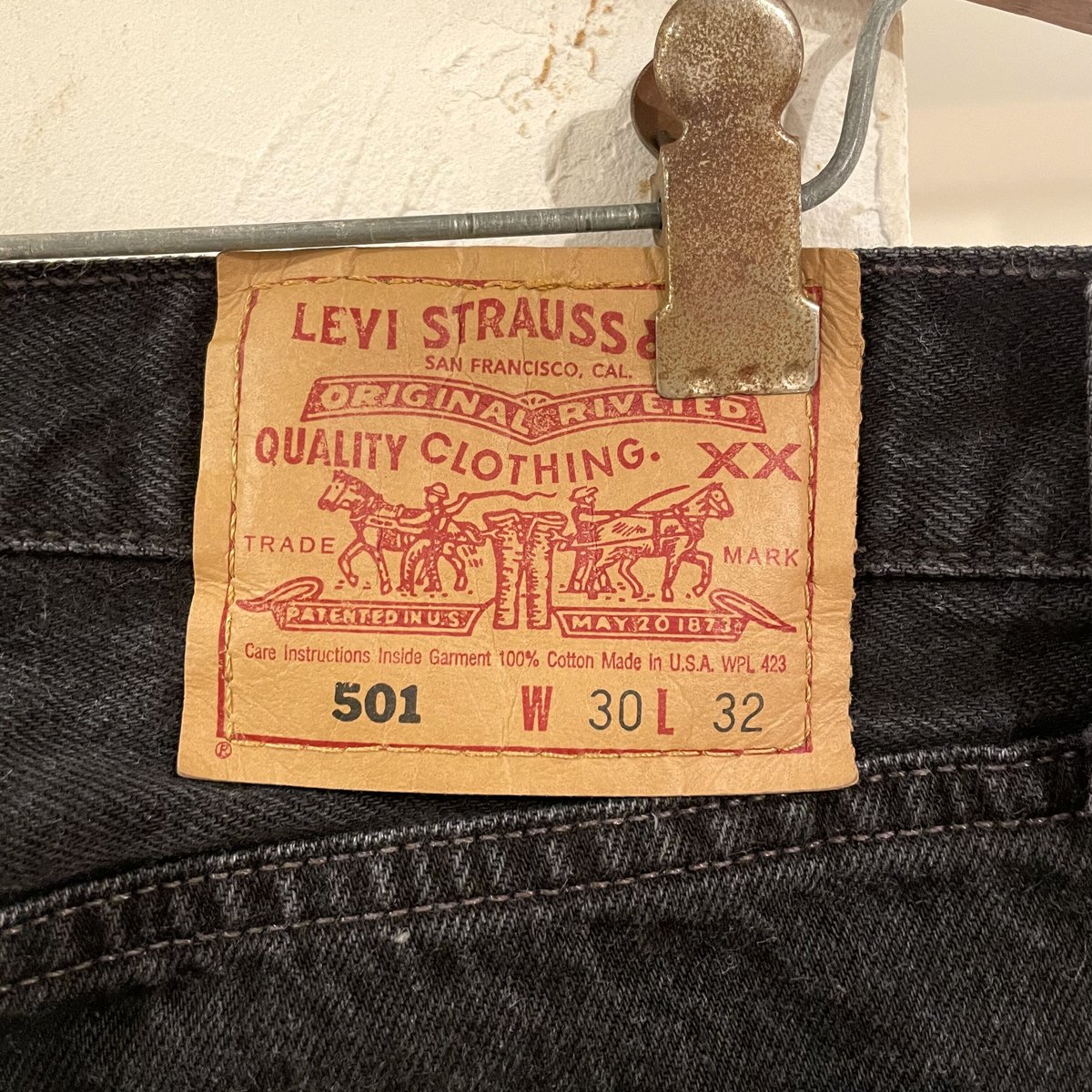 90s Levi’s リーバイス 501 ブラックデニム　後染め　ヴィンテージ 90s 