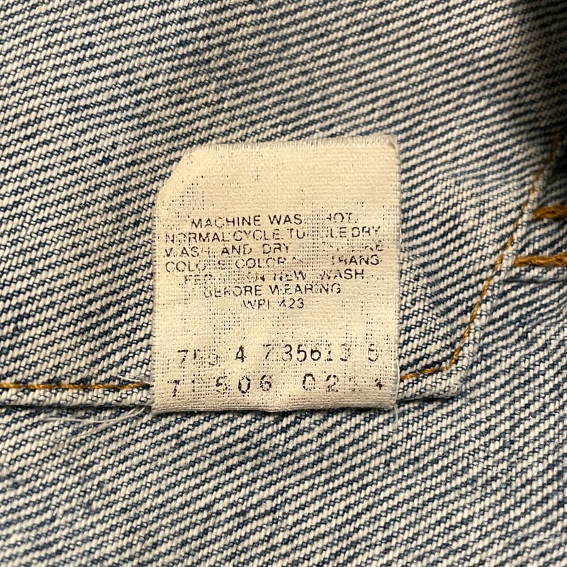 80s Levi's 70506 0214 デニムジャケット USA製 Size 42 4ポケ