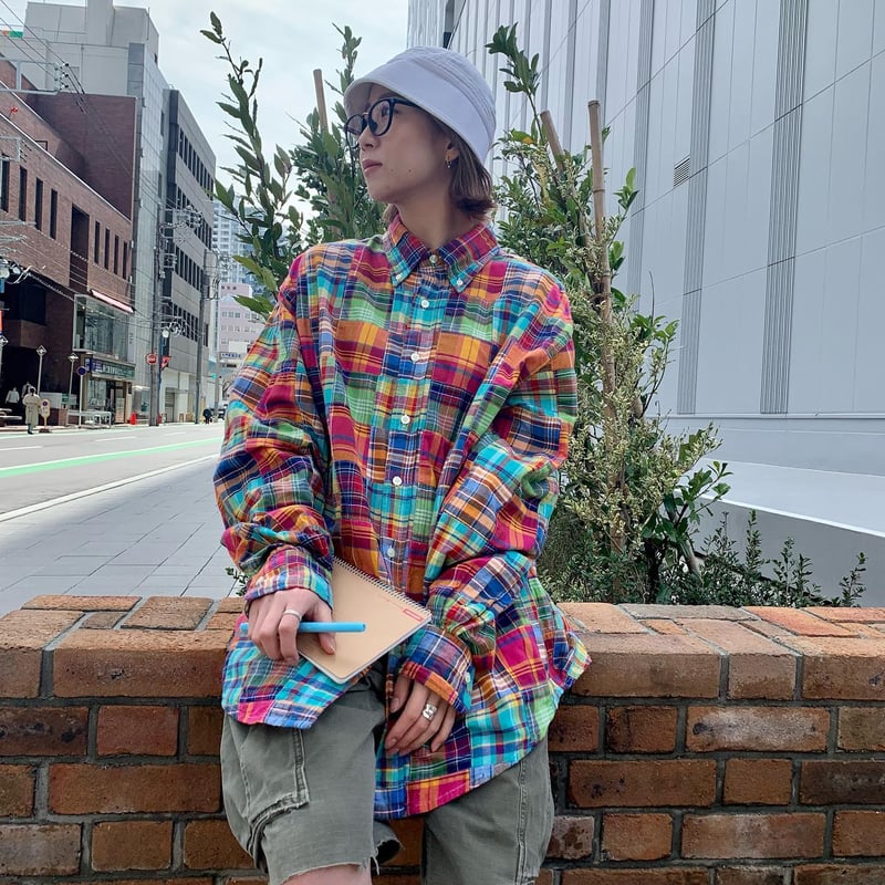 Brooks Brothers クレイジーマドラス パッチワークシャツ コットン