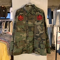 ROTHCO　BDUジャケット　ウッドランドカモ　CIVILIAN　比翼ボタン　ミリタリージャケット　民間　(S2173)