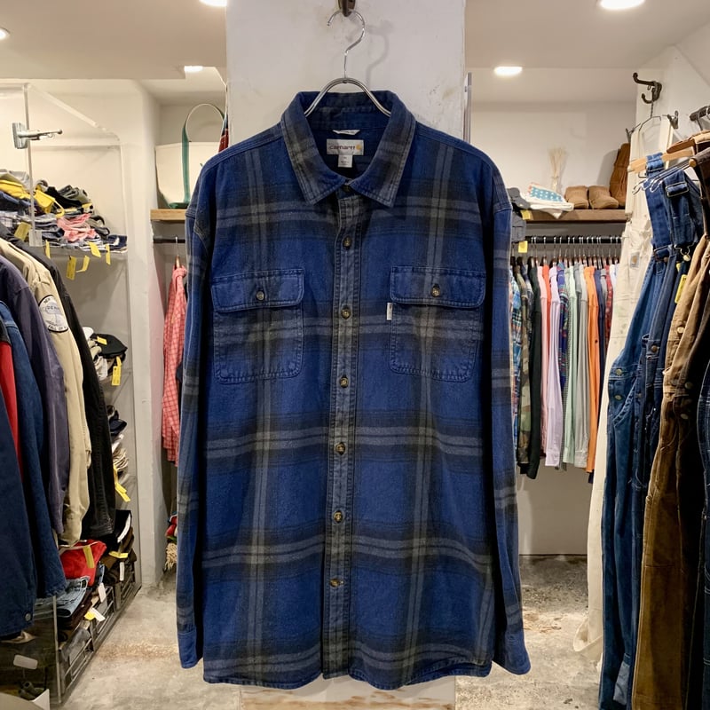【美品】(XL) Carhartt カーハート チェックシャツ ネルシャツ Carhartt Check Flannel L/S Shirt ベージュ黒 XL カーハート