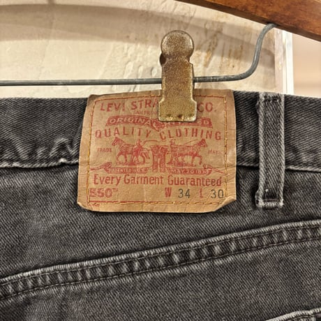 00s　Levi's 550 0260　Relaxed Fit　リーバイス　ブラックデニムパンツ　32×28　2001年　(S4518)