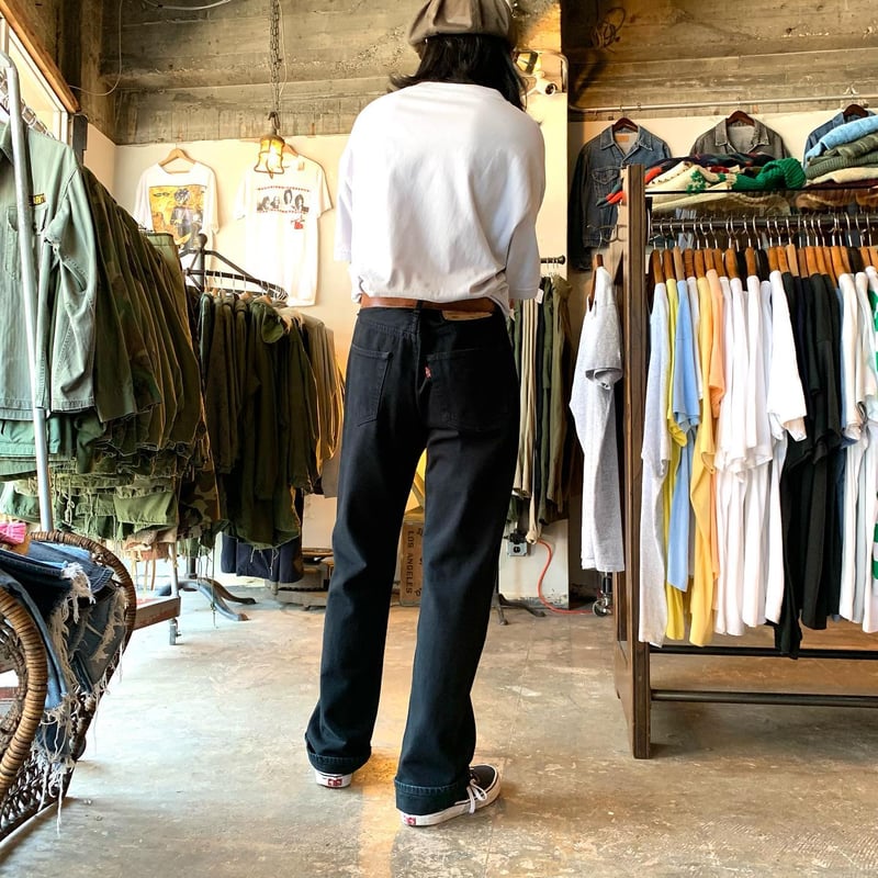 Levi's 501 後染め ブラックデニムパンツ ユーロリーバイス (S2402) | DUFF
