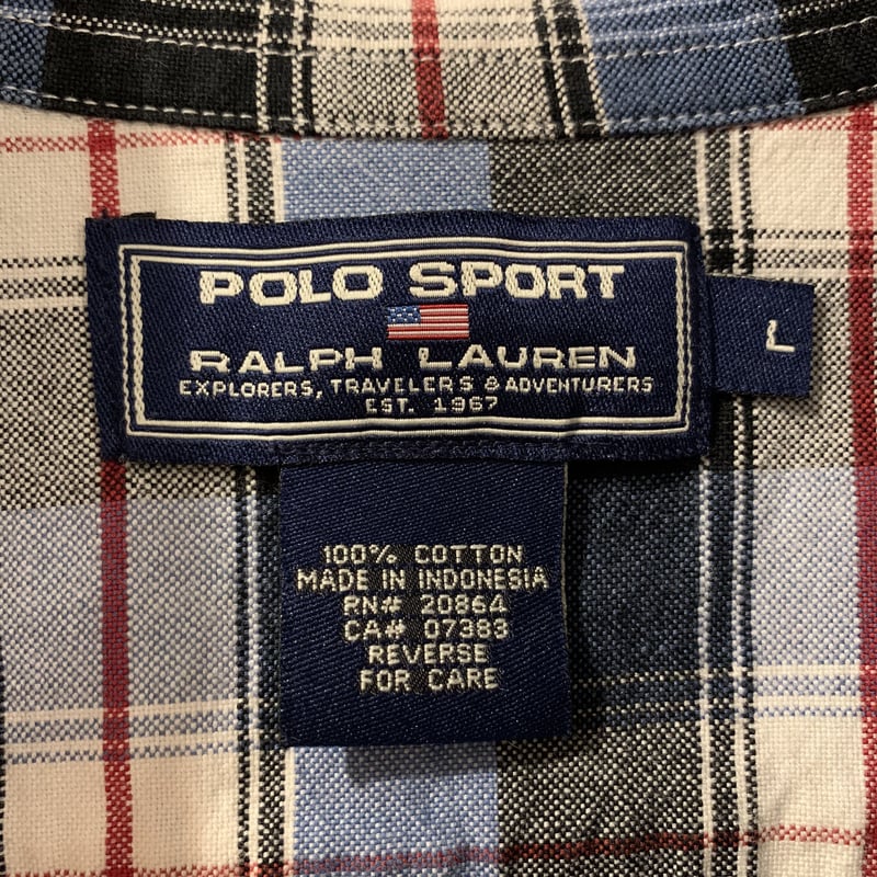 90s POLO SPORT L/S コットンシャツ チェック柄 ラルフローレン 90s POLO SPORT L/S コットンシャツ チェック柄 ラルフローレン