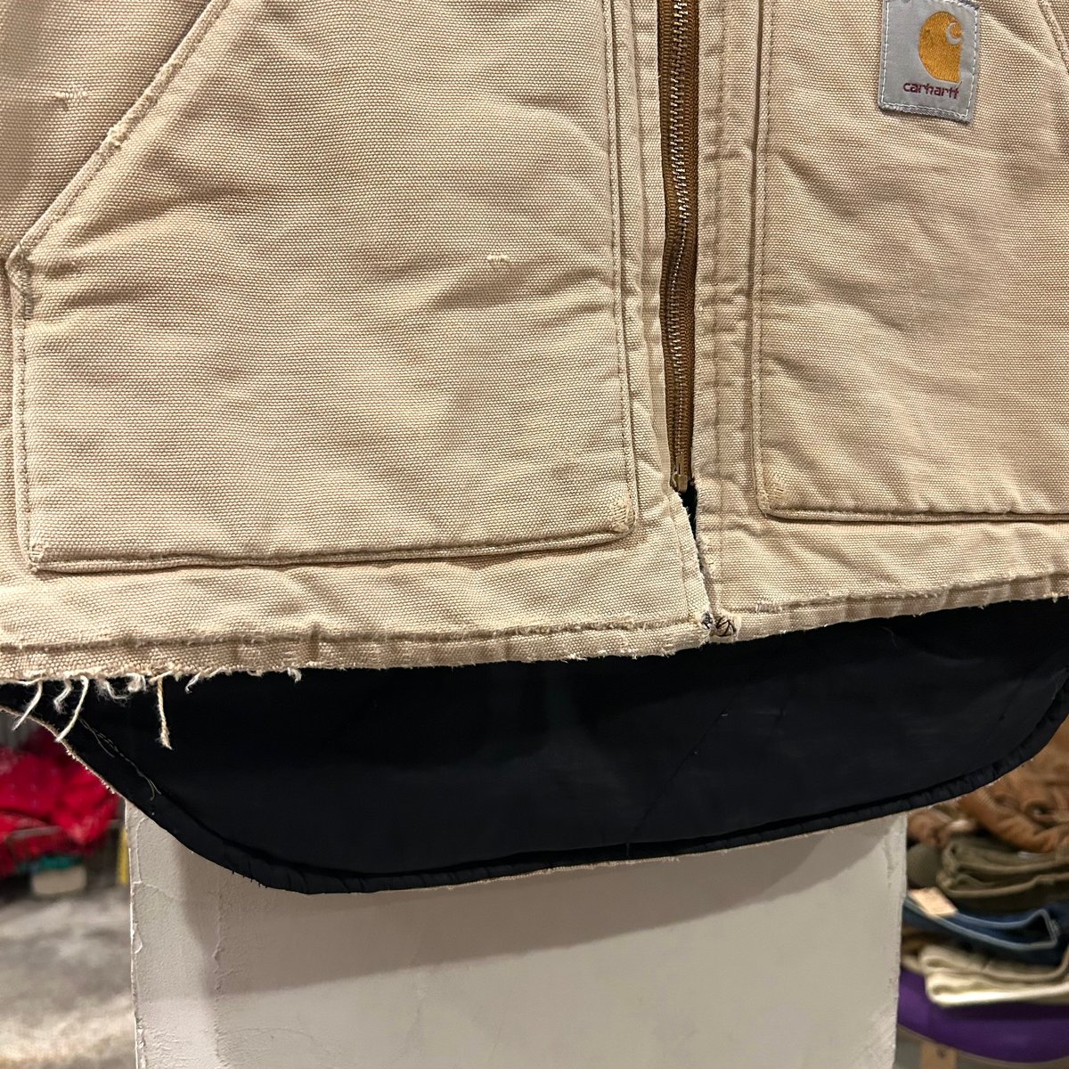 carhartt ダックベスト カーハート ブラウン フェード 雰囲気系 carhartt ダックベスト カーハート ブラウン フェード 雰囲気系