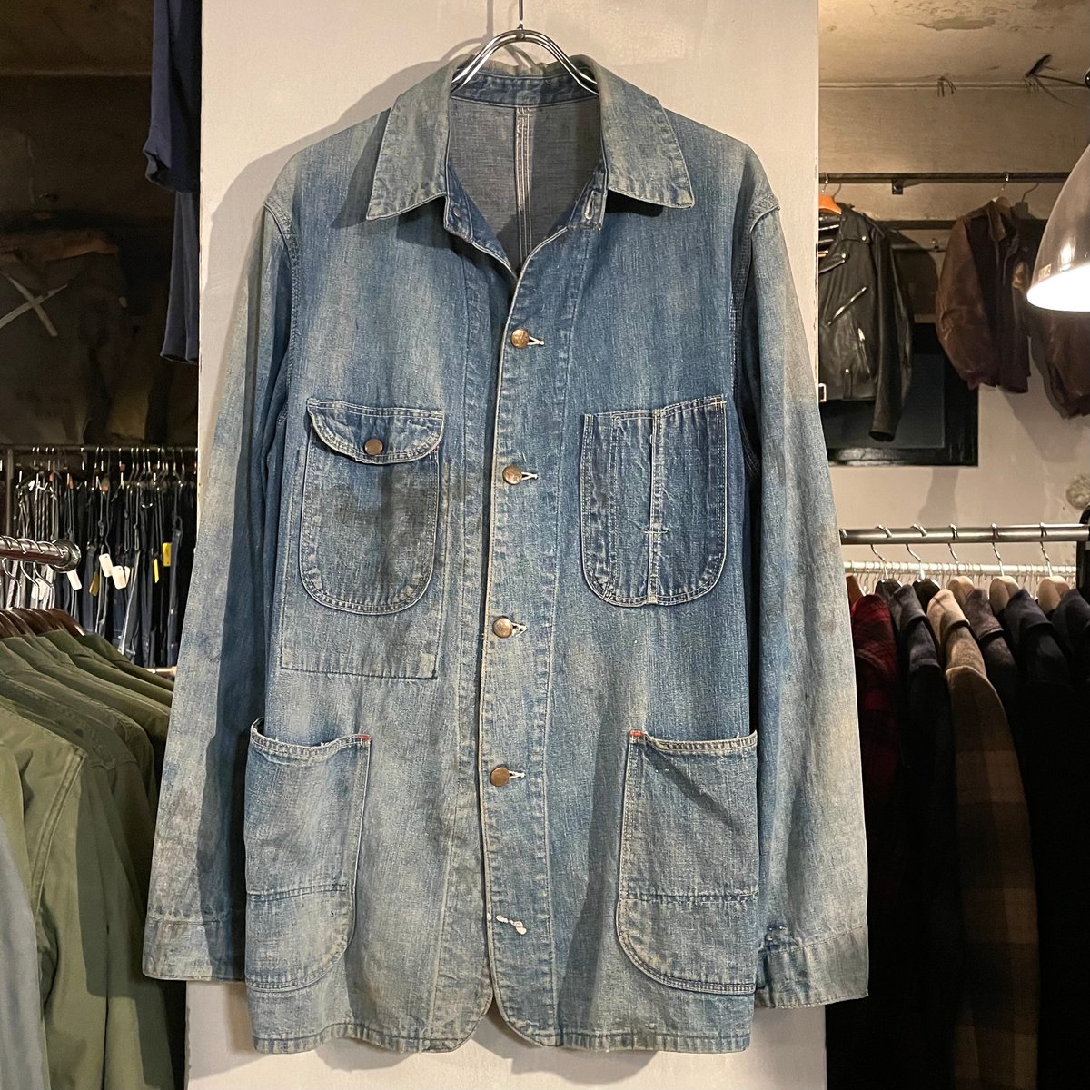 195050s CoverAll デニムカバーオール ヴィンテージ SANFORIZED