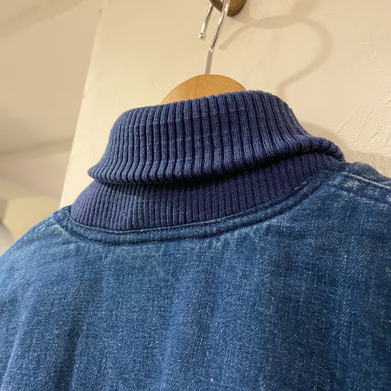 美品☆ 90s ラルフローレン キルティング デニムジャケット Ralph Lauren 中綿 キルティング 襟リブ デニムジャケット