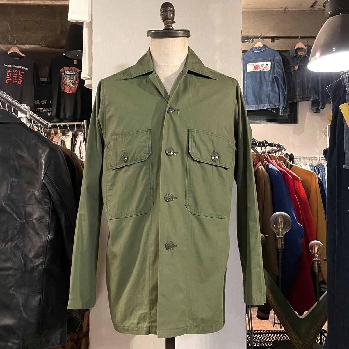 50s BVD ユーティリティシャツ コットンポプリン DEAD STOCK 50s BVD ユーティリティシャツ コットンポプリン DEAD STOCK